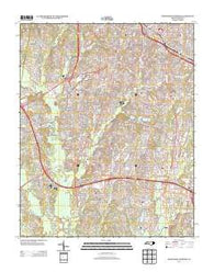 Southwest Durham North Carolina Historical topographic map, 1:24000 scale, 7.5 X 7.5 Minute, Year 2013