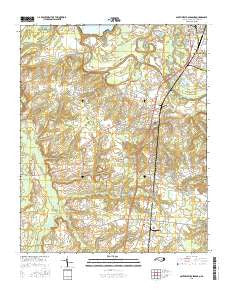 Southwest Goldsboro North Carolina Current topographic map, 1:24000 scale, 7.5 X 7.5 Minute, Year 2016