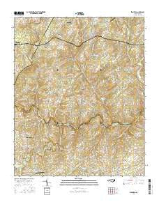 Stanfield North Carolina Current topographic map, 1:24000 scale, 7.5 X 7.5 Minute, Year 2016