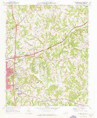Statesville East North Carolina Historical topographic map, 1:24000 scale, 7.5 X 7.5 Minute, Year 1969