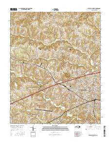 Statesville West North Carolina Current topographic map, 1:24000 scale, 7.5 X 7.5 Minute, Year 2016