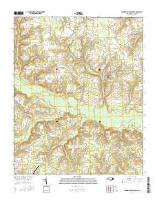 Summerlins Crossroads North Carolina Current topographic map, 1:24000 scale, 7.5 X 7.5 Minute, Year 2016
