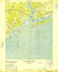 Swansboro North Carolina Historical topographic map, 1:62500 scale, 15 X 15 Minute, Year 1948