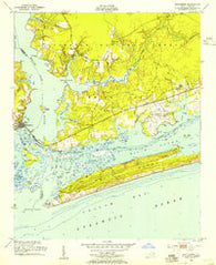 Swansboro North Carolina Historical topographic map, 1:24000 scale, 7.5 X 7.5 Minute, Year 1952