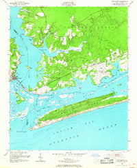 Swansboro North Carolina Historical topographic map, 1:24000 scale, 7.5 X 7.5 Minute, Year 1952