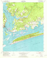 Swansboro North Carolina Historical topographic map, 1:24000 scale, 7.5 X 7.5 Minute, Year 1952