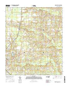 Tabor City East North Carolina Current topographic map, 1:24000 scale, 7.5 X 7.5 Minute, Year 2016