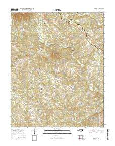 Thurmond North Carolina Current topographic map, 1:24000 scale, 7.5 X 7.5 Minute, Year 2016