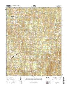 Timberlake North Carolina Current topographic map, 1:24000 scale, 7.5 X 7.5 Minute, Year 2016
