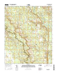 Tomahawk North Carolina Current topographic map, 1:24000 scale, 7.5 X 7.5 Minute, Year 2016