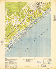 Topsail North Carolina Historical topographic map, 1:62500 scale, 15 X 15 Minute, Year 1948