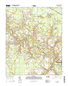 Trenton North Carolina Current topographic map, 1:24000 scale, 7.5 X 7.5 Minute, Year 2016