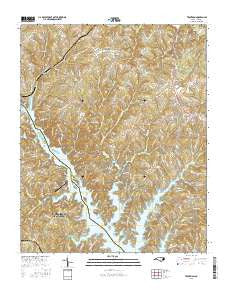 Troutman North Carolina Current topographic map, 1:24000 scale, 7.5 X 7.5 Minute, Year 2016
