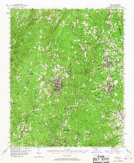Troy North Carolina Historical topographic map, 1:62500 scale, 15 X 15 Minute, Year 1957