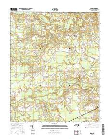 Union North Carolina Current topographic map, 1:24000 scale, 7.5 X 7.5 Minute, Year 2016