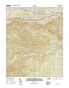 Valdese North Carolina Current topographic map, 1:24000 scale, 7.5 X 7.5 Minute, Year 2016