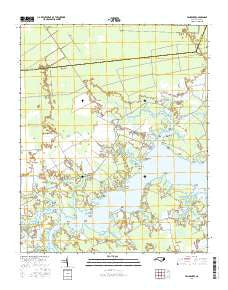 Vandemere North Carolina Current topographic map, 1:24000 scale, 7.5 X 7.5 Minute, Year 2016