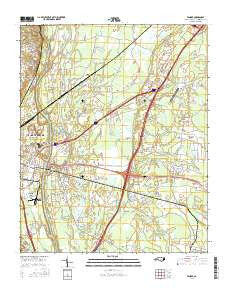 Vander North Carolina Current topographic map, 1:24000 scale, 7.5 X 7.5 Minute, Year 2016