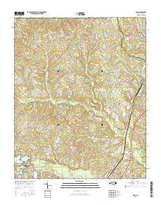 Vass North Carolina Current topographic map, 1:24000 scale, 7.5 X 7.5 Minute, Year 2016