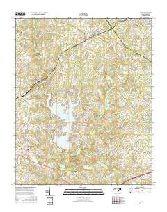 Waco North Carolina Current topographic map, 1:24000 scale, 7.5 X 7.5 Minute, Year 2016