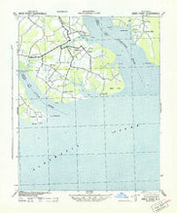 Wade Point North Carolina Historical topographic map, 1:62500 scale, 15 X 15 Minute, Year 1943