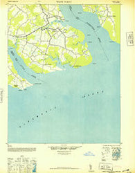 Wade Point North Carolina Historical topographic map, 1:62500 scale, 15 X 15 Minute, Year 1948