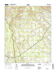Wagram North Carolina Current topographic map, 1:24000 scale, 7.5 X 7.5 Minute, Year 2016