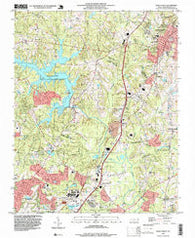 Wake Forest North Carolina Historical topographic map, 1:24000 scale, 7.5 X 7.5 Minute, Year 1993