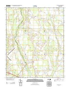 Wakulla North Carolina Historical topographic map, 1:24000 scale, 7.5 X 7.5 Minute, Year 2013