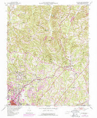 Walkertown North Carolina Historical topographic map, 1:24000 scale, 7.5 X 7.5 Minute, Year 1951