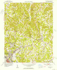 Walkertown North Carolina Historical topographic map, 1:24000 scale, 7.5 X 7.5 Minute, Year 1951