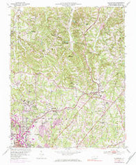 Walkertown North Carolina Historical topographic map, 1:24000 scale, 7.5 X 7.5 Minute, Year 1951