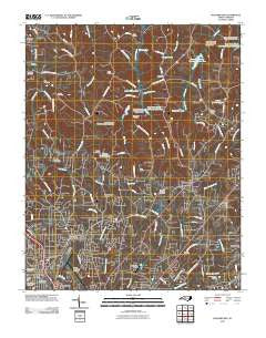 Walkertown North Carolina Historical topographic map, 1:24000 scale, 7.5 X 7.5 Minute, Year 2010