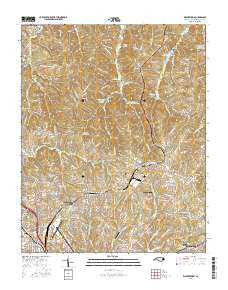 Walkertown North Carolina Current topographic map, 1:24000 scale, 7.5 X 7.5 Minute, Year 2016