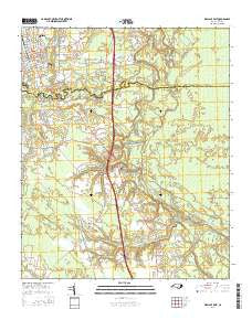 Wallace East North Carolina Current topographic map, 1:24000 scale, 7.5 X 7.5 Minute, Year 2016