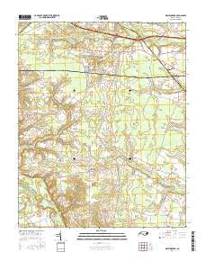 Walstonburg North Carolina Current topographic map, 1:24000 scale, 7.5 X 7.5 Minute, Year 2016