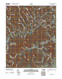Warrensville North Carolina Historical topographic map, 1:24000 scale, 7.5 X 7.5 Minute, Year 2010