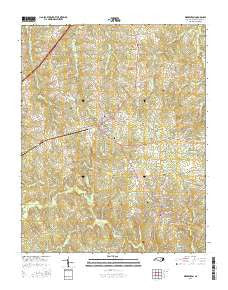 Warrenton North Carolina Current topographic map, 1:24000 scale, 7.5 X 7.5 Minute, Year 2016