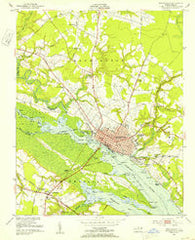 Washington North Carolina Historical topographic map, 1:24000 scale, 7.5 X 7.5 Minute, Year 1951
