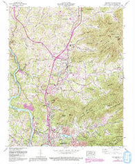 Weaverville North Carolina Historical topographic map, 1:24000 scale, 7.5 X 7.5 Minute, Year 1962