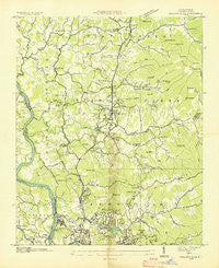 Weaverville North Carolina Historical topographic map, 1:24000 scale, 7.5 X 7.5 Minute, Year 1936