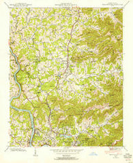 Weaverville North Carolina Historical topographic map, 1:24000 scale, 7.5 X 7.5 Minute, Year 1942