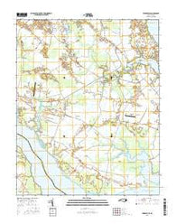 Weeksville North Carolina Current topographic map, 1:24000 scale, 7.5 X 7.5 Minute, Year 2016
