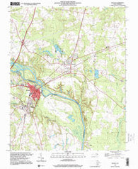 Weldon North Carolina Historical topographic map, 1:24000 scale, 7.5 X 7.5 Minute, Year 1997