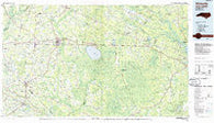 Whiteville North Carolina Historical topographic map, 1:100000 scale, 30 X 60 Minute, Year 1986