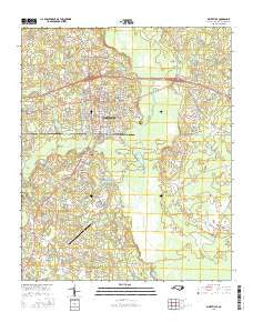 Whiteville North Carolina Current topographic map, 1:24000 scale, 7.5 X 7.5 Minute, Year 2016