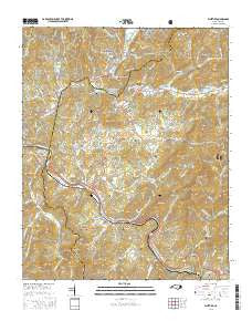 Whittier North Carolina Current topographic map, 1:24000 scale, 7.5 X 7.5 Minute, Year 2016