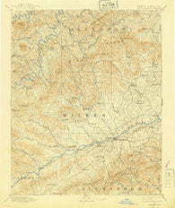 Wilkesboro North Carolina Historical topographic map, 1:125000 scale, 30 X 30 Minute, Year 1891