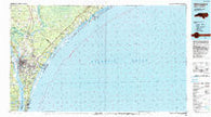 Wilmington North Carolina Historical topographic map, 1:100000 scale, 30 X 60 Minute, Year 1990