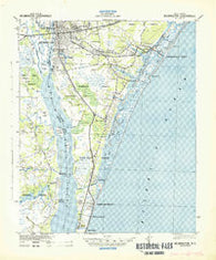 Wilmington North Carolina Historical topographic map, 1:62500 scale, 15 X 15 Minute, Year 1942